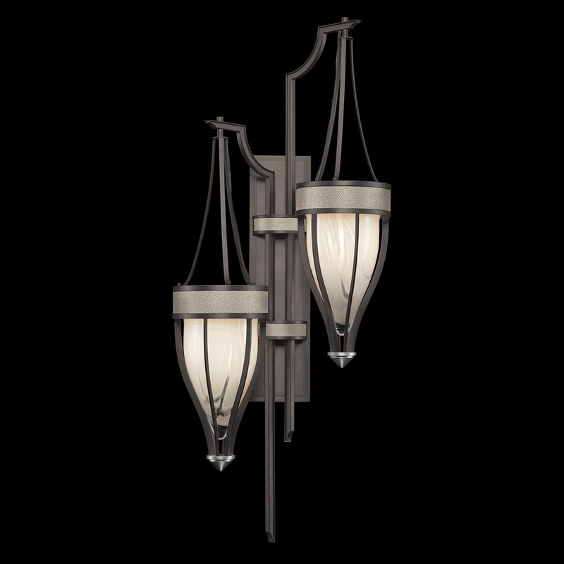Mirage 41.5″H Sconce Midnight Steel/Nickel/Coco