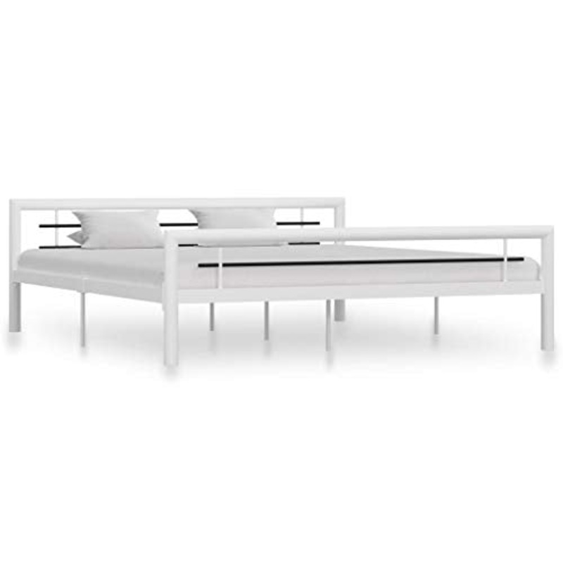 SKM Giroletto Bianco e Nero in Metallo 180×200 cm