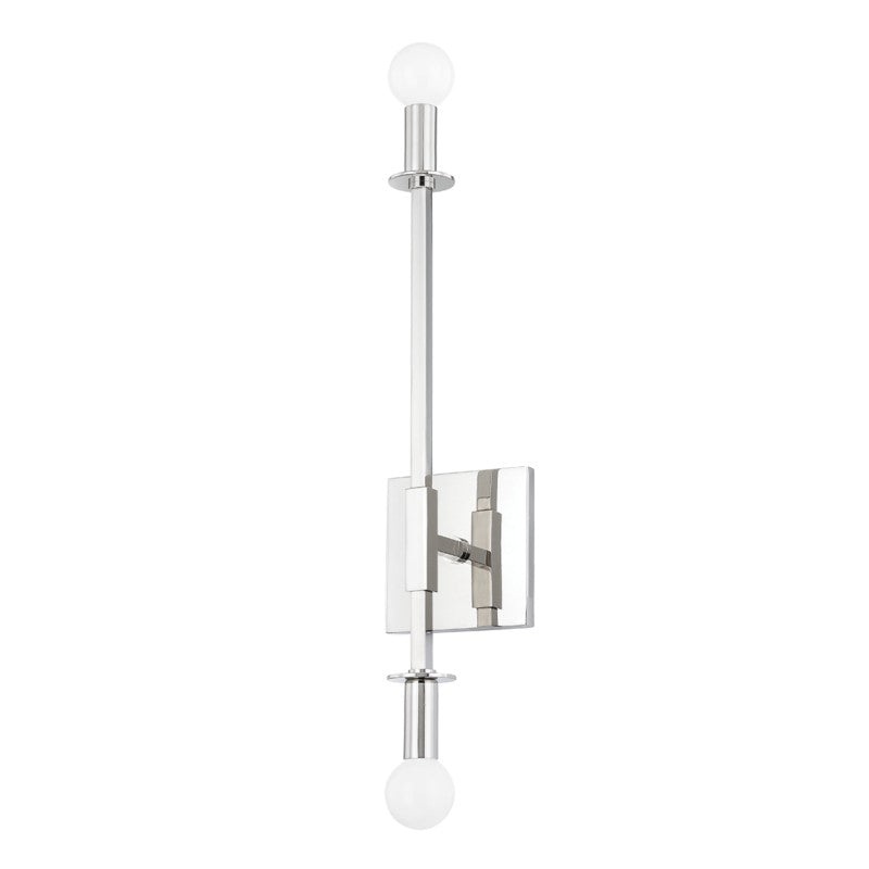 Two Light Wall Sconce from the Milana Collection in Polished Nickel Finish by Mitzi