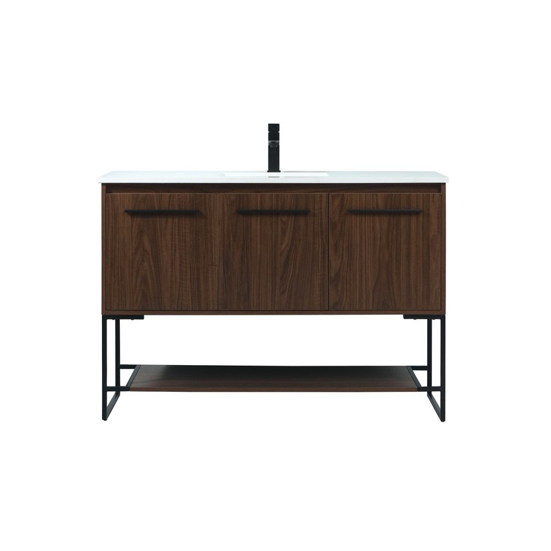 Vanity Sink Set from the Sloane Collection in Walnut Finish by Elegant Lighting