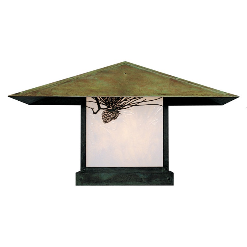 Arroyo MC-30PFWO-VP Monterey One Light olumn Mount Verdigris Patina