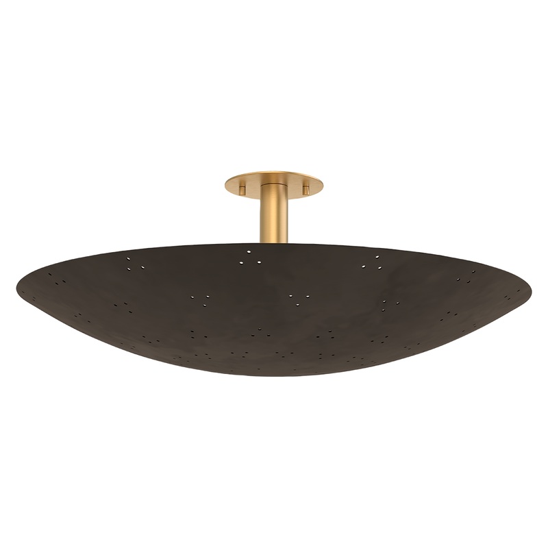 Bern 3-Light Flush Mount Vintage Brass/Bronze