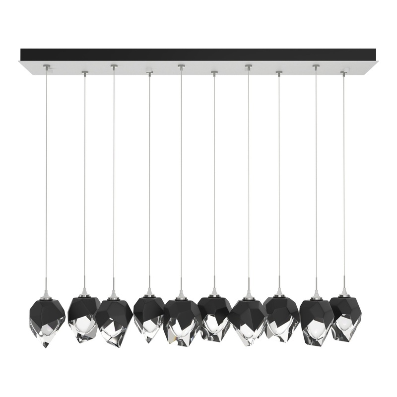 Chrysalis 10-Light Small Crystal Pendant White Black Crystal (BP)