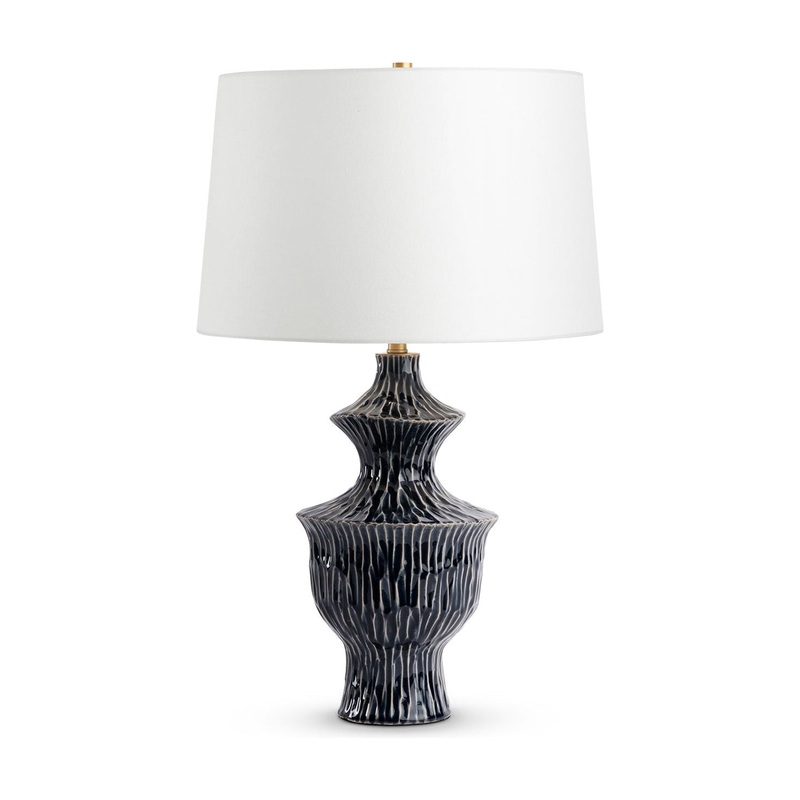 Crescent Table Lamp Blue