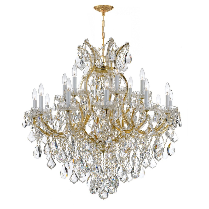 Crystorama 4418-GD-CL-SAQ Maria Theresa 19 Light Chandelier Gold