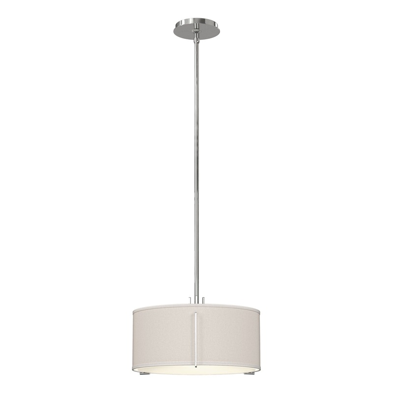 Exos Single Shade Pendant Sterling Flax Shade (SE)