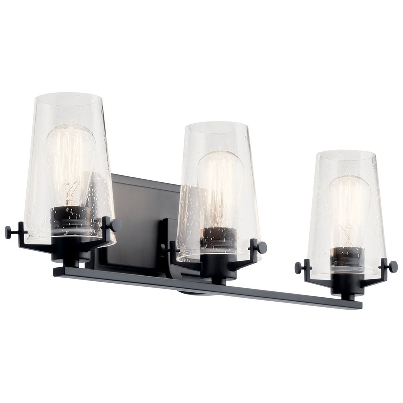 Kichler 45297BK Three Light Bath, Black