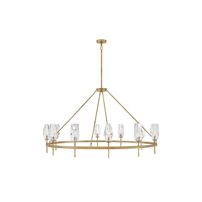 LED Chandelier from the Ana Collection in Heritage Brass Finish by Hinkley