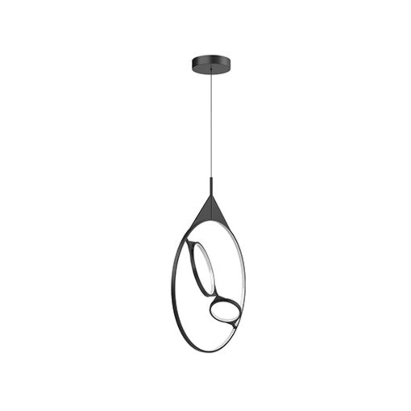 LED Pendant from the Serif Collection in Black Finish by Kuzco Lighting