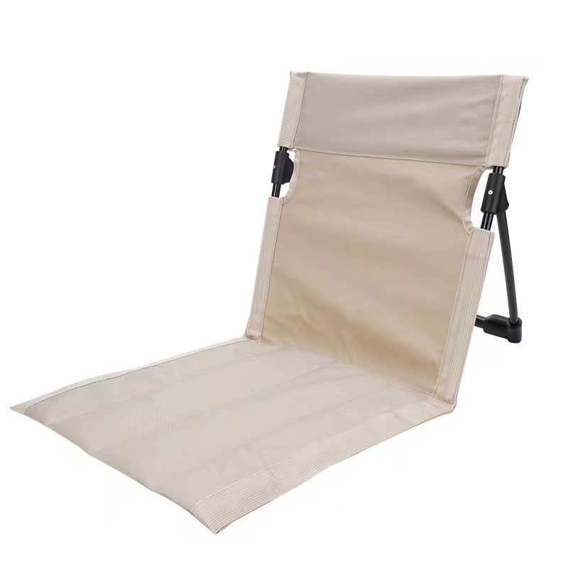 Portable Folding Beach Chair – Reclining Outdoor Seat 68×39.5×40.5cm with Carry Bag in white