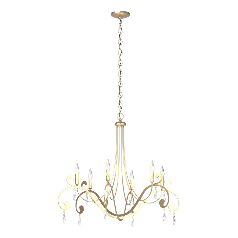 Stella 6-Arm Chandelier Soft Gold