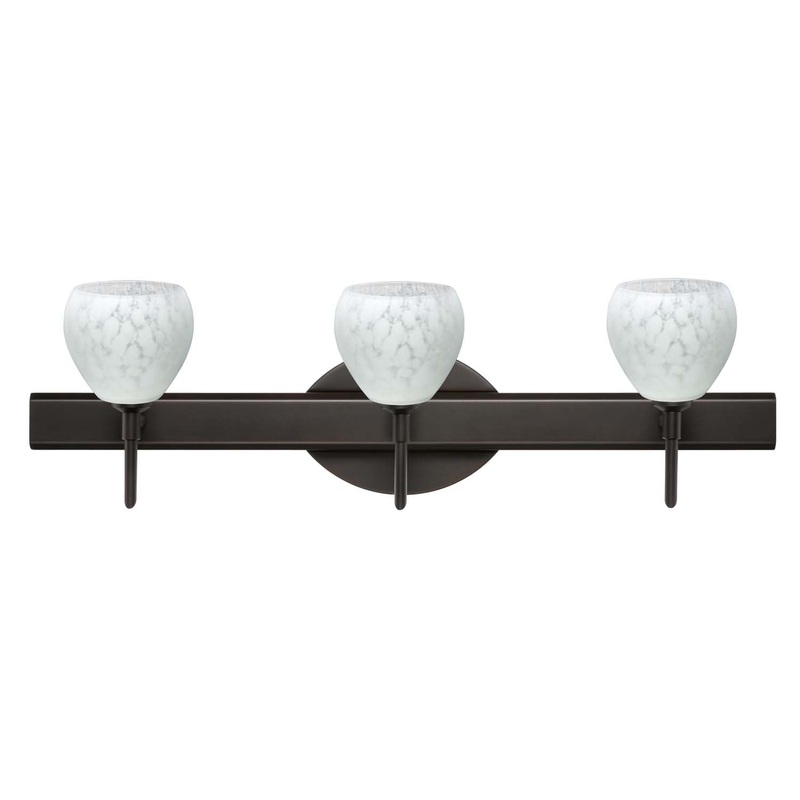 Three Light Wall Sconce from the Tay Tay Collection in Bronze Finish by Besa