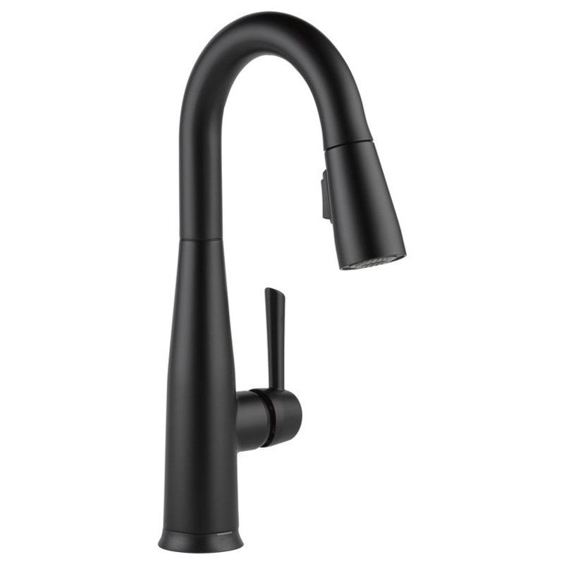 Bar Faucet Essa Prep 1 Lever ADA CALGreen Matte Black Touch2O with Touchless/MagnaTite Docking/VoiceIQ Compatible 1.8 Gallons per Minute