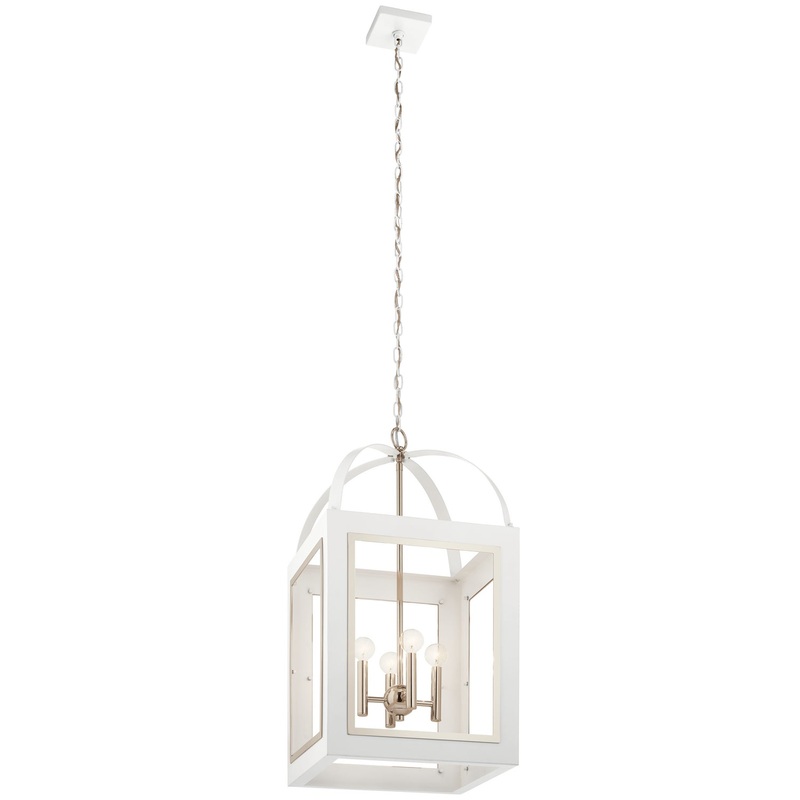 Four Light Foyer Pendant from the Vath Collection in White Finish by Kichler