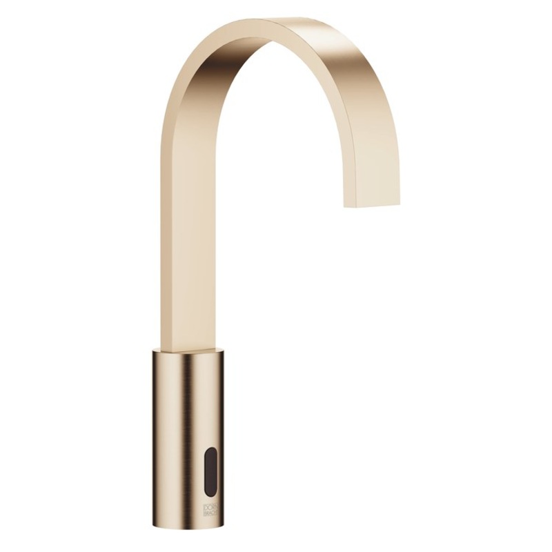 Lavatory Faucet MEM Touchfree Brushed Champagne 1.2 Gallons per Minute Less Drain 1 Hole Infrared Sensor