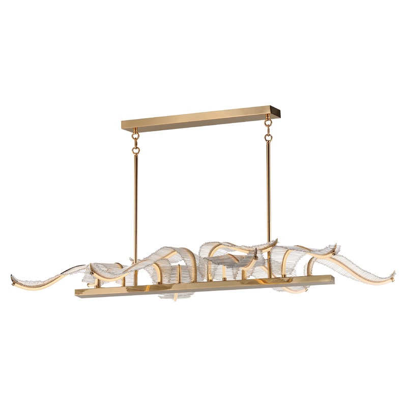 Lillet 10-Light LED Linear Pendant Gold