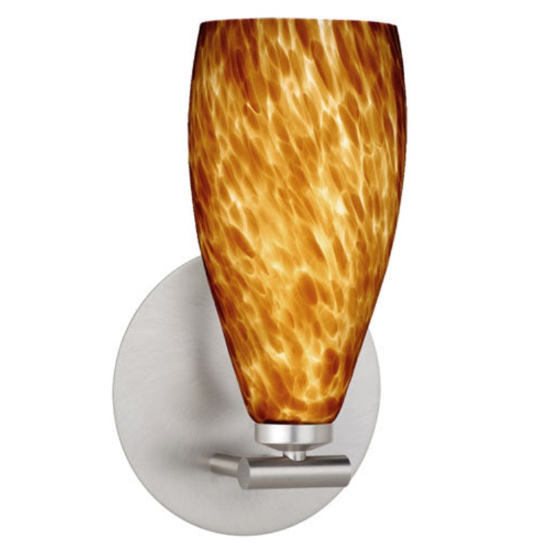 One Light Wall Sconce from the Karli Collection in Satin Nickel Finish by Besa