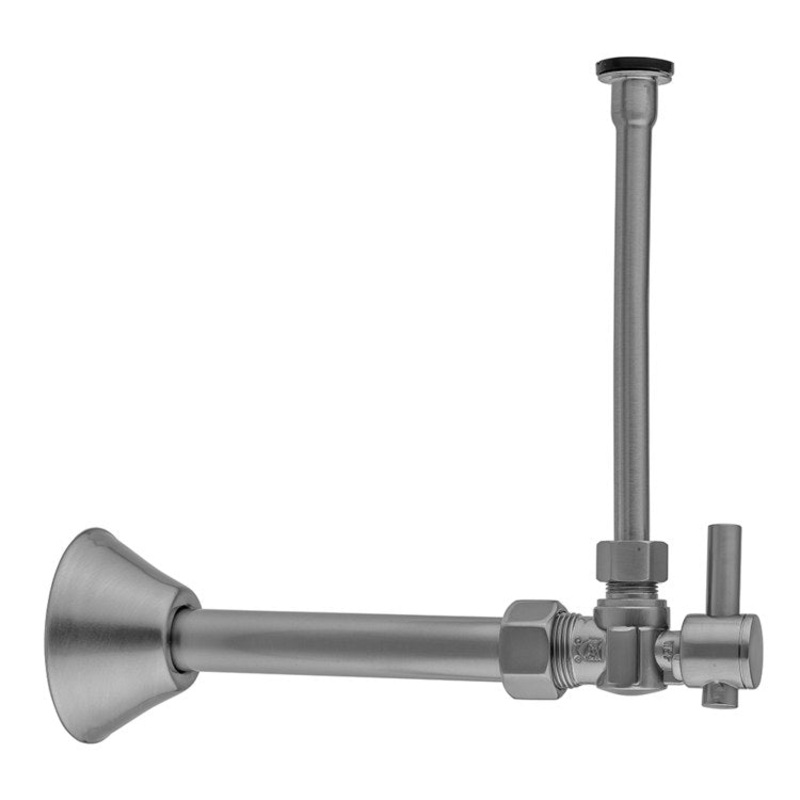 Toilet Supply Kit Quarter Turn Angle Pattern 5/8IN OD x 3/8IN OD 20 Inch Oil Rubbed Bronze Lever Compression Part Number 621-2-72CT