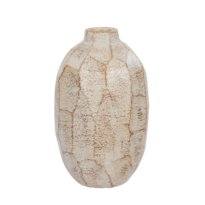 Vase from the Takko Collection in Slate Brown W/White Finish by Varaluz
