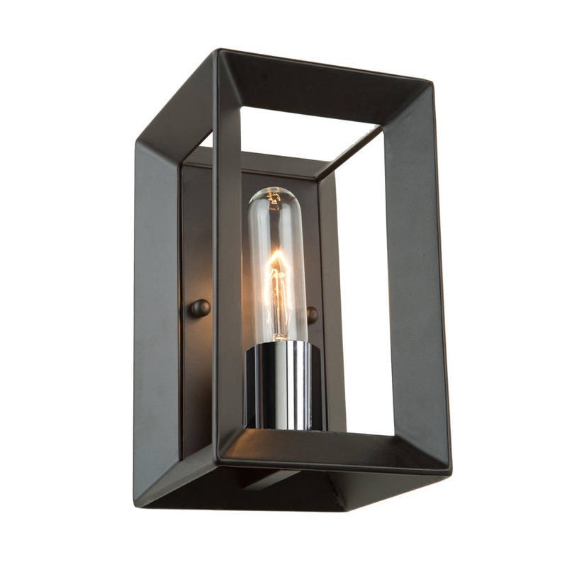 Vineyard Wall Sconce – Black & Chrome