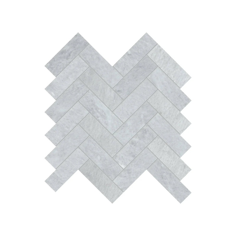 1.25″ x 4″ Aura Fresca Herringbone Honed Marble Mosaic 1 Sheet = .89 Sqft