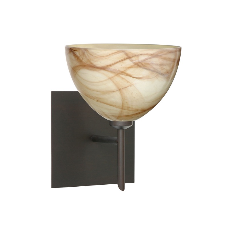 Besa 1SW-467983-BR-SQ Brella One Light Wall Sconce Bronze