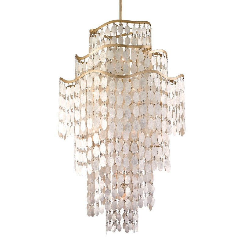 Corbett Lighting 109-719-CPL Dolce 19 Light Chandelier Champagne Leaf