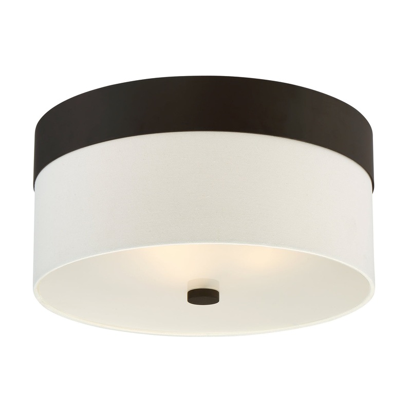 Crystorama 293-DB Grayson Three Light Flush Mount Dark Bronze