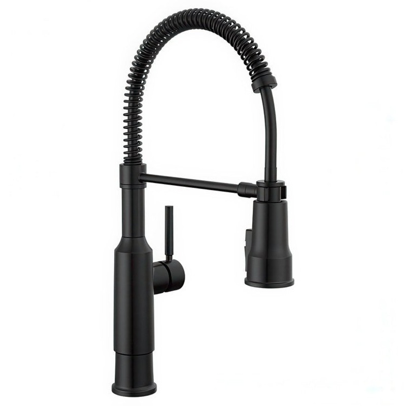 Kitchen Faucet Theodora 1 Lever ADA Matte Black Semi-Pro Swivel 360 DEG 1 Hole Deck Mount Diamond Seal Touch-Clean MagnaTite 1.8 Gallons per Minute