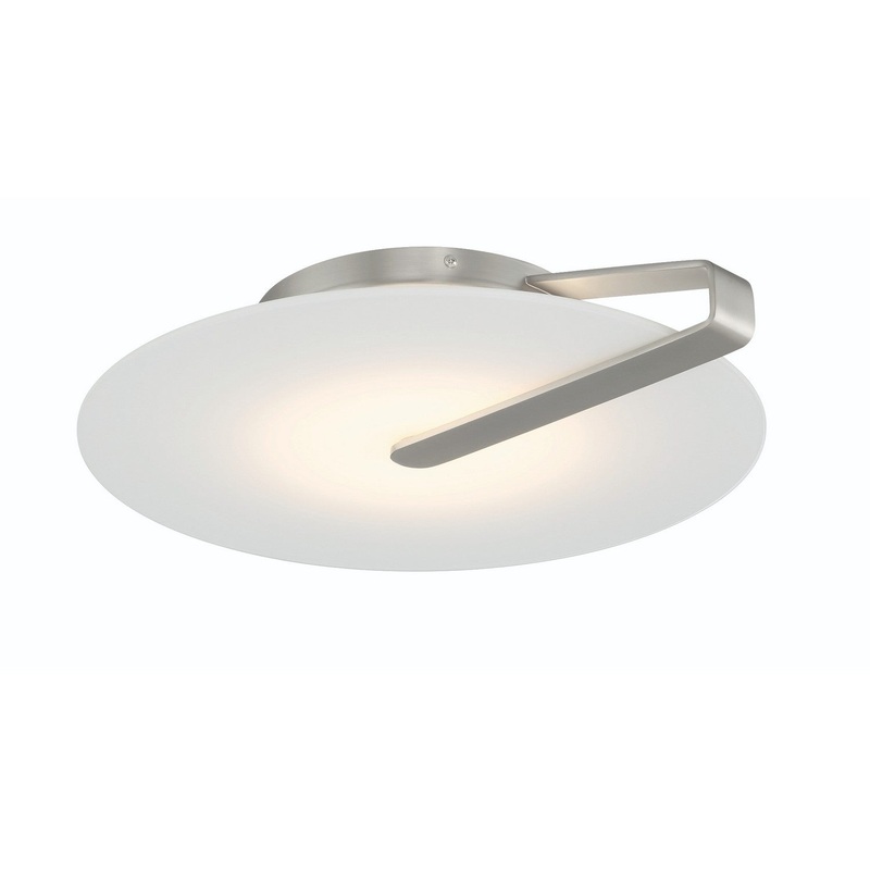 LED Flush Mount from the Nuvola Collection in Nickel Finish by Eurofase