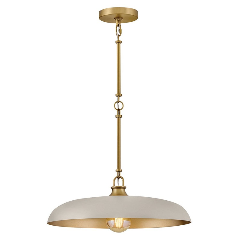 LED Pendant from the Sadie Collection in Lacquered Brass Finish by Hinkley