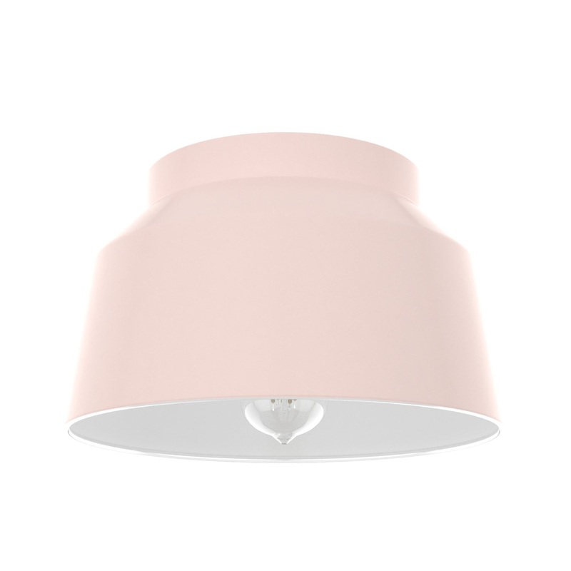 One Light Flush Mount from the Cranbrook Collection in Blush Pink Finish by Hunter