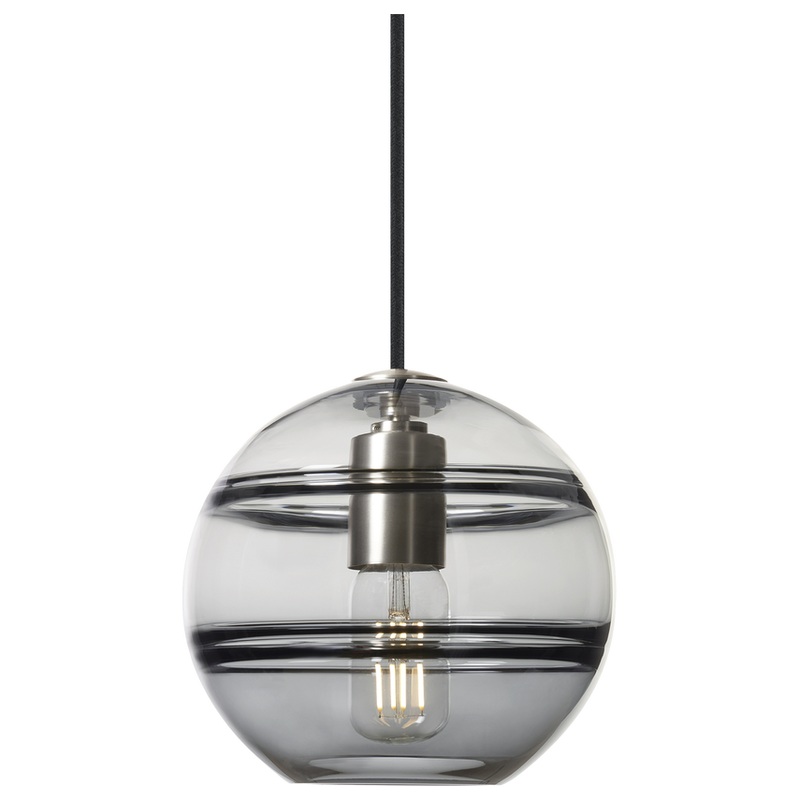 Sedona Medium Pendant Satin Nickel Smoke None