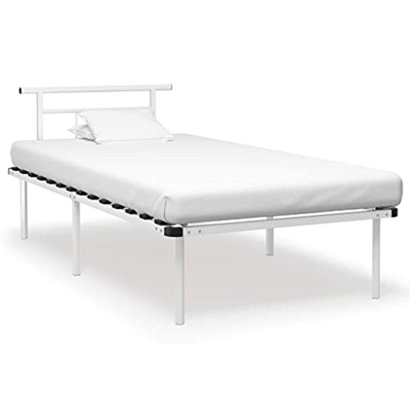 vidaXL Giroletto Bianco in Metallo 100×200 cm
