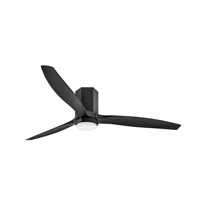60″ Ceiling Fan from the Facet Collection in Matte Black Finish by Hinkley