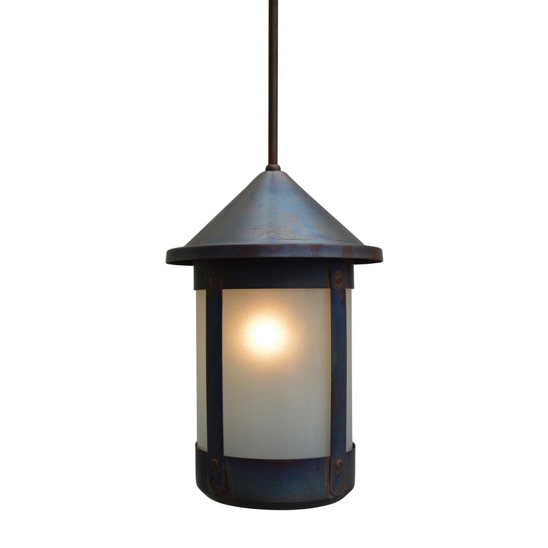 Arroyo BSH-8F-RC Berkeley One Light Pendant Raw Copper