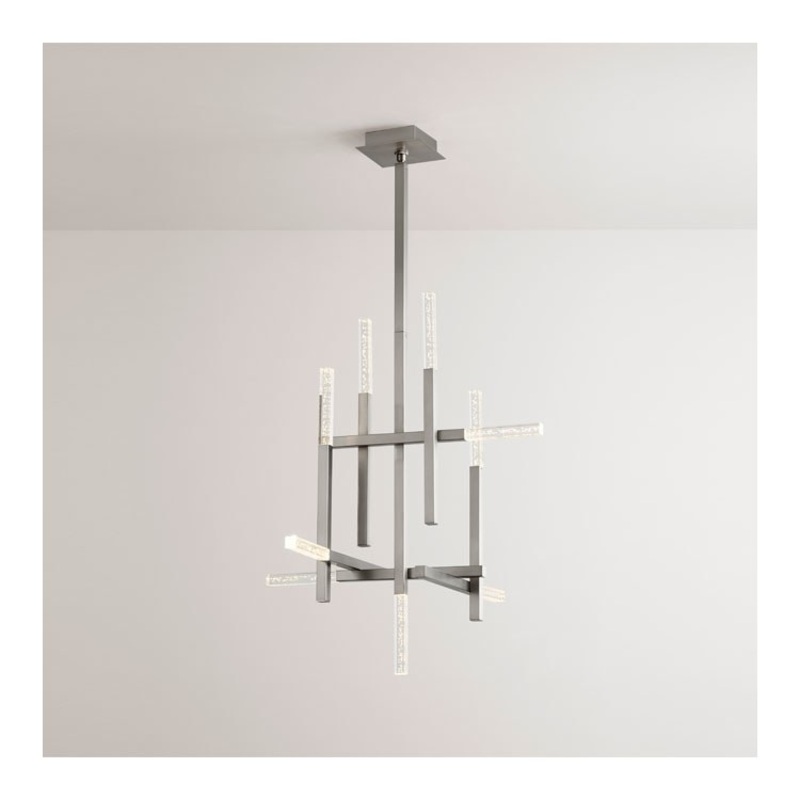 Atlantis Nine-Light Chandelier – Satin Nickel