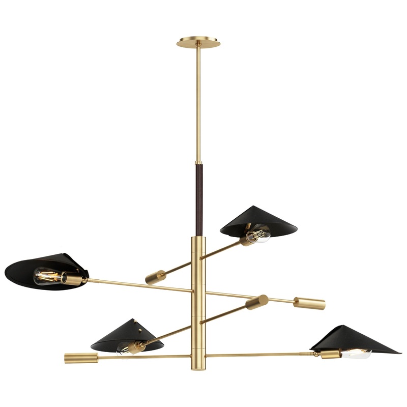 Cavalier 4-Light Pendant Natural Aged Brass