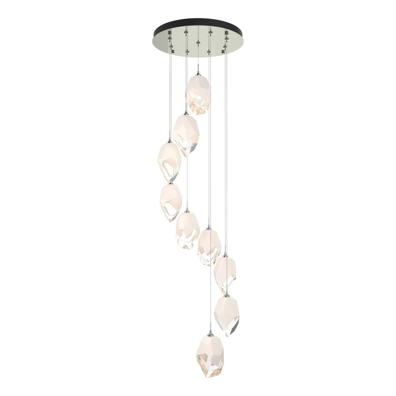 Chrysalis 9-Light Large Crystal Pendant Sterling White Crystal (WP)