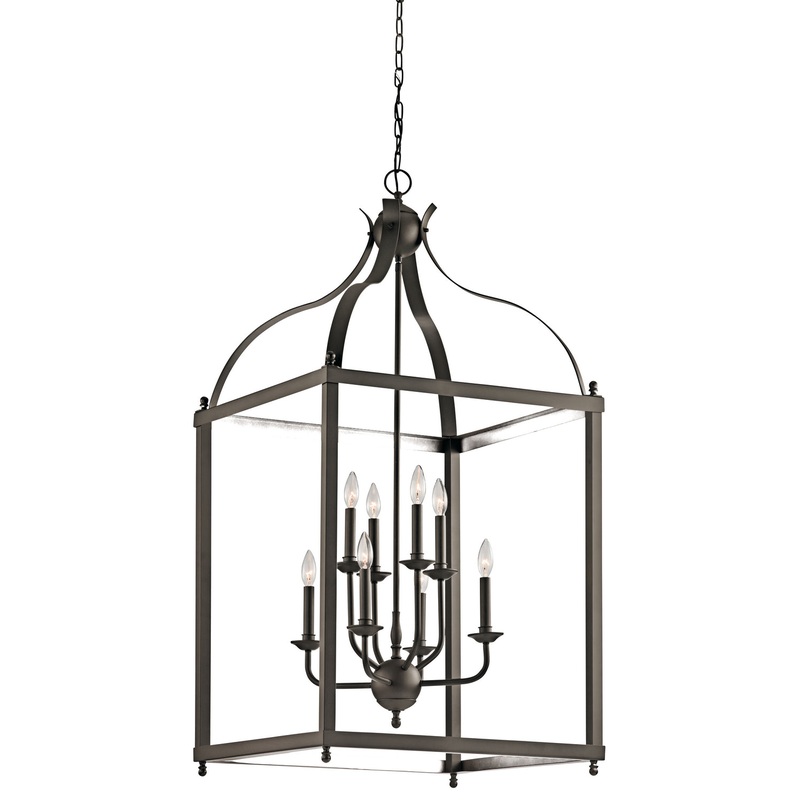 Kichler 42591OZ Eight Light Foyer Chandelier, Olde Bronze