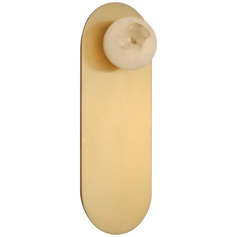 LED Wall Sconce from the Pertica Collection in Mirrored Antique Brass Finish by Visual Comfort Signature