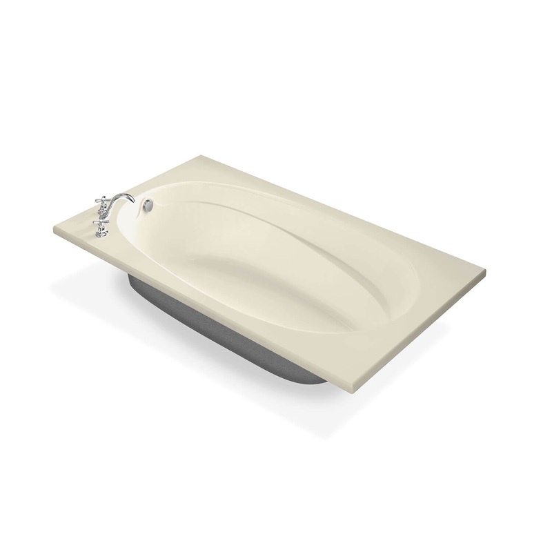 MAAX 100106-000-004-000 Talisman 71 x 42 Acrylic Drop-in End Drain Bathtub in Bone