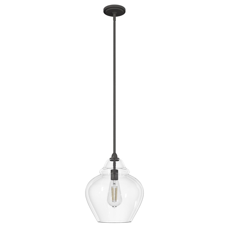 One Light Pendant from the Dunshire Collection in Noble Bronze Finish by Hunter