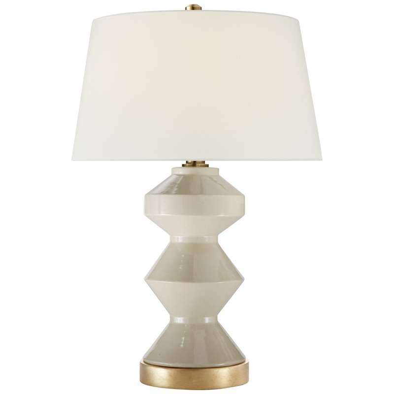 One Light Table Lamp from the Weller Collection in Coconut Porcelain Finish by Visual Comfort Signature