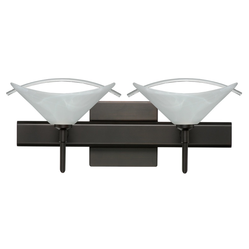 Two Light Wall Sconce from the Hoppi Collection in Bronze Finish by Besa