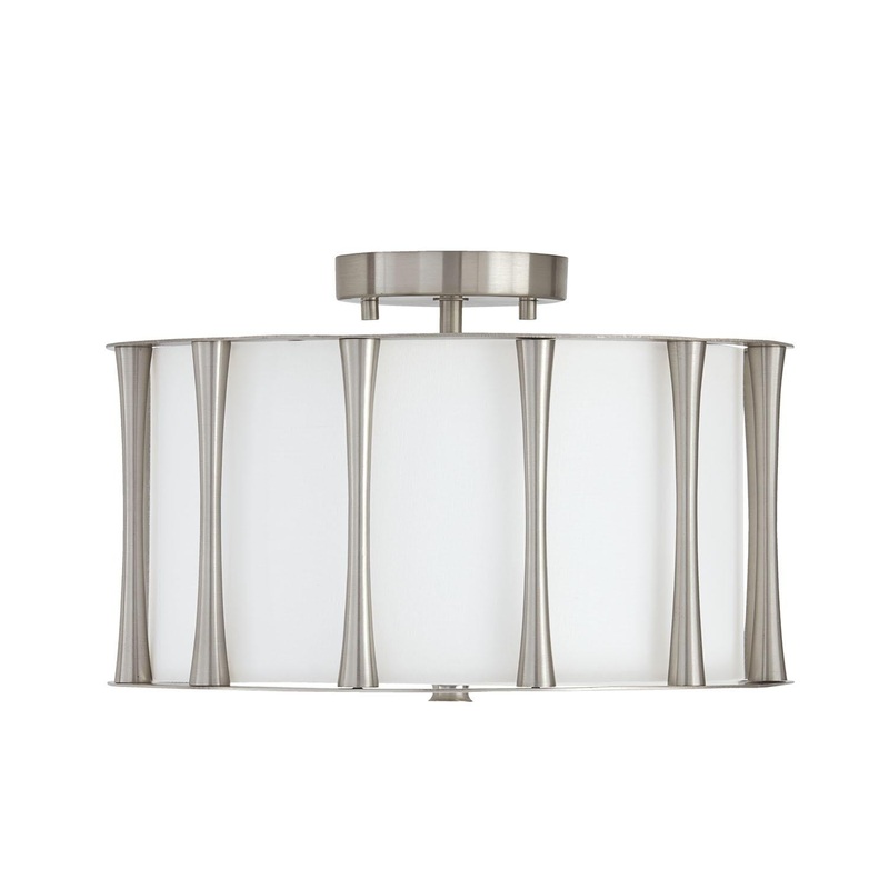 Capital Lighting 244631BN Bodie 3 Light Dual Mount Semi-Flush/Pendant Brushed Nickel