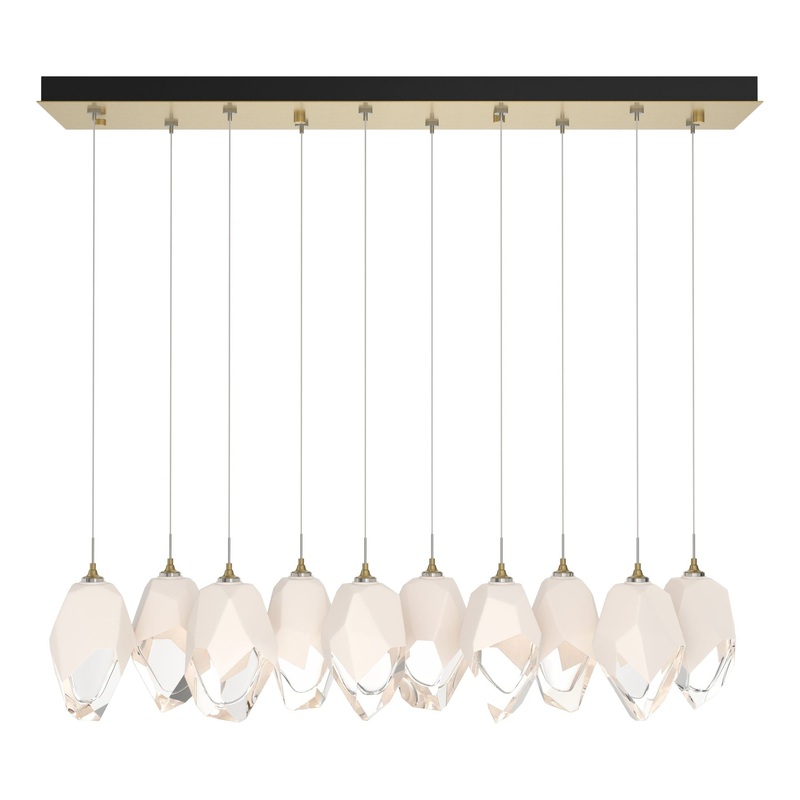 Chrysalis 10-Light Large Crystal Pendant Modern Brass White Crystal (WP)