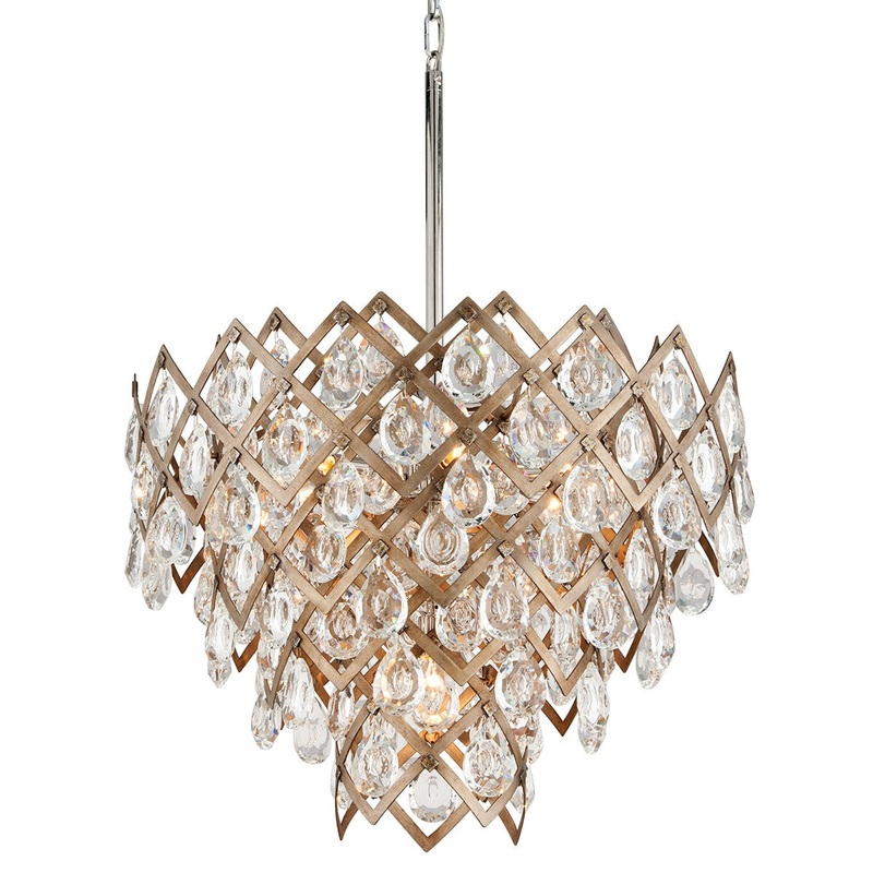 Corbett Lighting 214-47 Tiara Seven Light Chandelier Vienna Bronze (Discontinued)