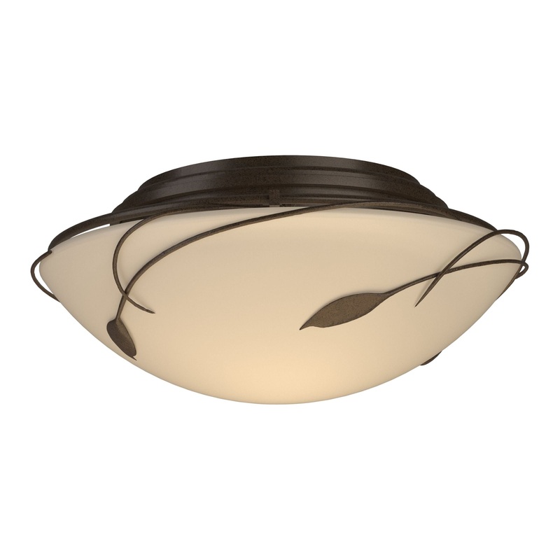 Forged Leaves Flush Mount Bronze