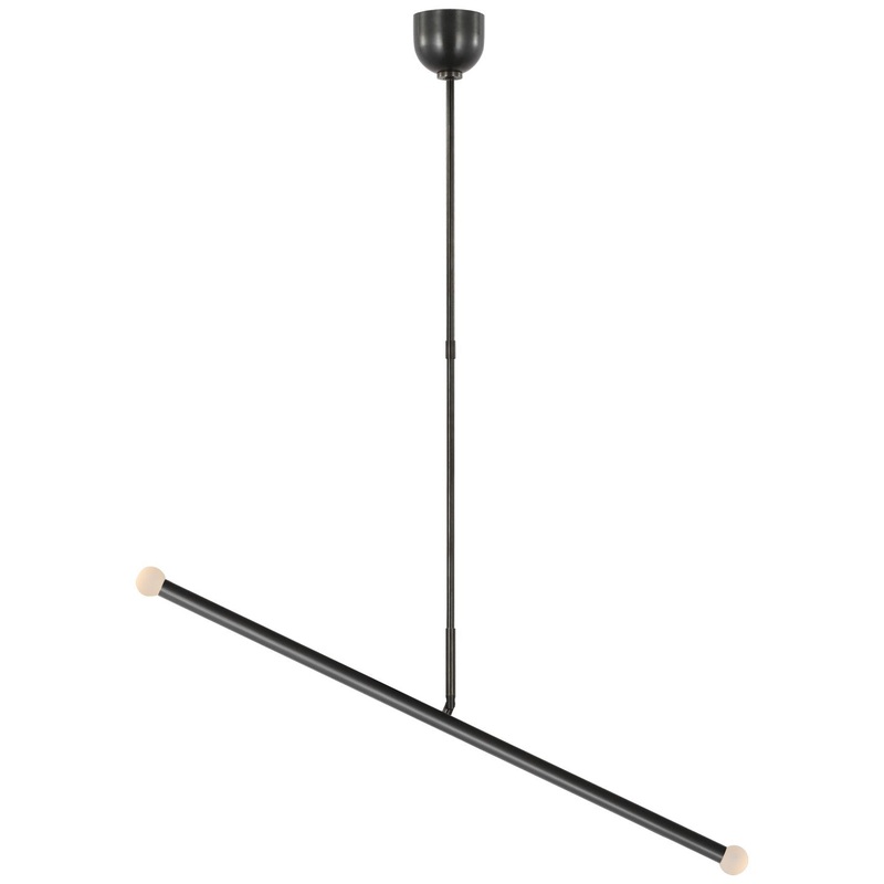 LED Linear Chandelier from the Rousseau Collection in Bronze Finish by Visual Comfort Signature